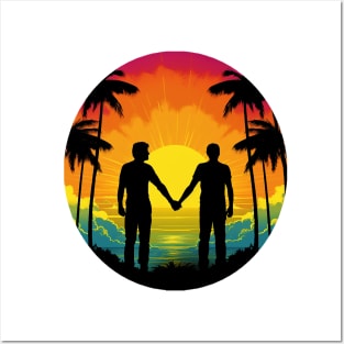 Gay Pride 2023 - Gay men holding hands - cute LGBT Posters and Art